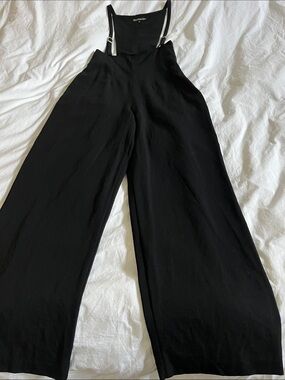 Guess collection vintage 100% wool women’s black overall trousers jumpsuit